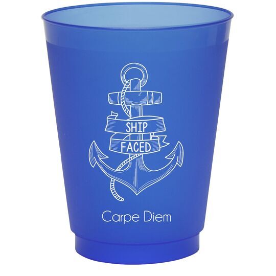 Ship Faced Colored Shatterproof Cups